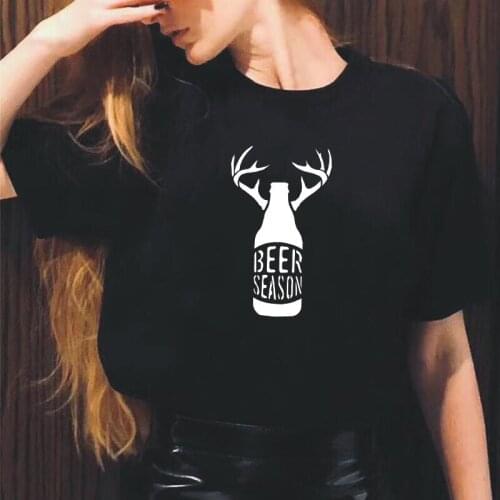 Harajuku Women T Shirt Funny Beer Season Printed Tee Shirt Femme Summer Short Sleeve Casual T Shirt Women Tops Camiseta Mujer