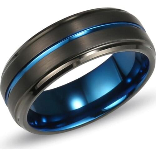 Classic Charm Mens Ring Fashion Simple 8mm Stainless Stee Ring Trendy Men Accessories Jewelry For Male Valentines Day Gift