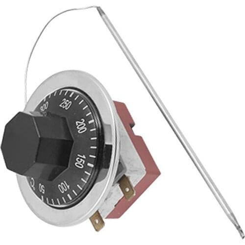 30-85C 30-110C 50-300C Degree NC 2Pin Adjusting Temperature Controller Capillary Thermostat for Oven Water Heater