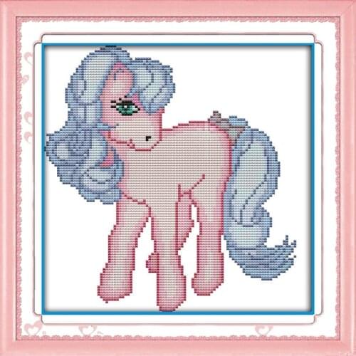 Beauty Horse Animal Cross Stitch kits Printed DMC Cotton Counted 11CT14CT DIY Handmade Needlework Mini Embroidery Chinese Cotton