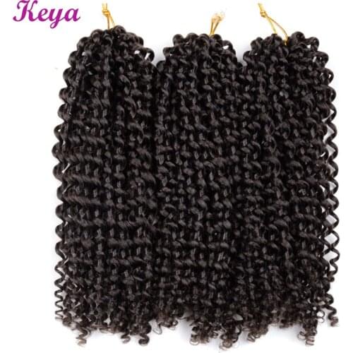 Kinky Curly Hair 10 Inch Short Crotchet Hair 120G/Pack Heat Resistant Synthetic Braiding Hair Dark Brown Bohemian Hair For Women