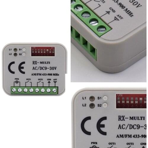 Top Deals Remote Control Switch Receiver 433MHz 868MHz 390 MHz RX Multi-Receiver AC/DC 9-30V 300-868MHz Garage Door Receiver