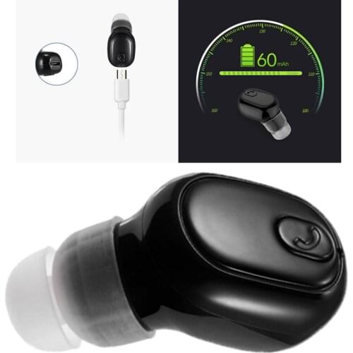 Mini Bluetooth Single Earbud Smallest Wireless Invisible Headphone Car Headset with Mic for and Android Smart Phones