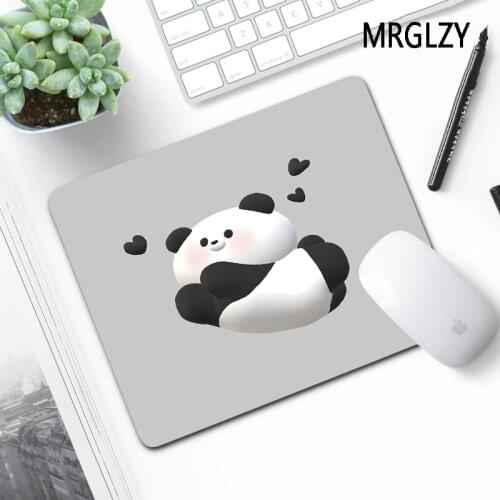 MRGLZY Hot Sale Drop Shipping Cute Panda Gray Small Mouse Pad Carpets 220X180 Gamer Gaming Accessories Laptop Mini PC MousePads