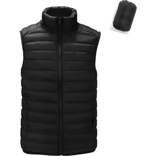 White Duck Down Vest For Men Spring Autumn Casual Male White Duck Down Parka Sleeveless Jacket Varsity Mens Ultralight Waistcoat