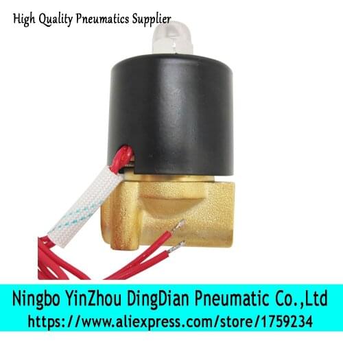 2/2 way normally closed direct acting brass material 12v dc high pressure solenoid valve