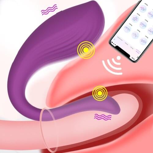 Wearable Vibrator U Shape Wireless APP Remote Control Double Vibrating Clitoris Stimulator Massager Female G Spot Sex Toys