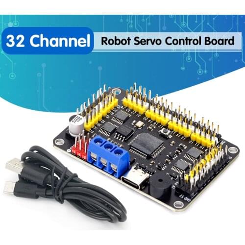 New Version 32 Channel Robot Servo Control Board Servo Motor Controller PS-2 Wireless Control USB/UART Connection Mode
