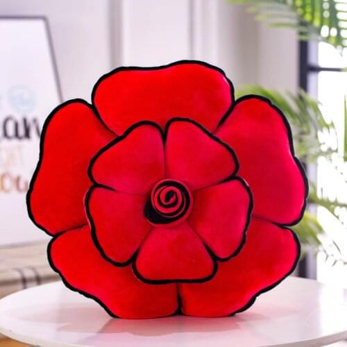 New Home Decorative Pillows Sofa Cushion Red Rose Pillow cojines Valentines Day Gift Wedding coussin