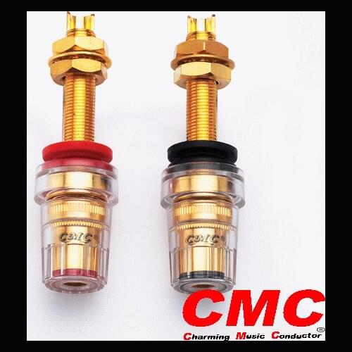 One Pair U.S. CMC 858L-CU RCA terminals Amplifier speaker socket