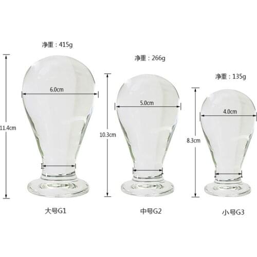 Transparent glass anal plug men and women back court anus big butt plug transparent glass anal plug anal dilator butt plug