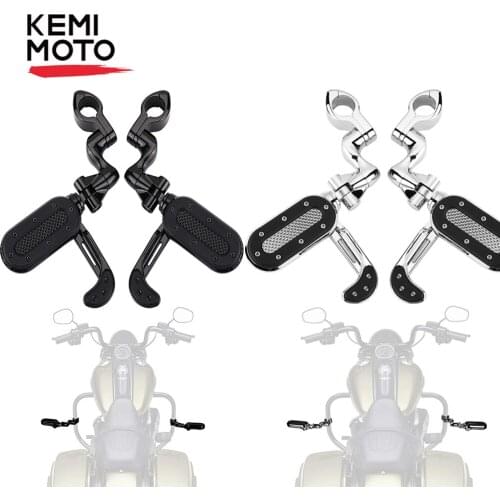 Adjustable Foot Pegs Highway Pegs with Flip-out Heel Rests for Harley Road Glide Street Glide Sportster Road King Electra Glide