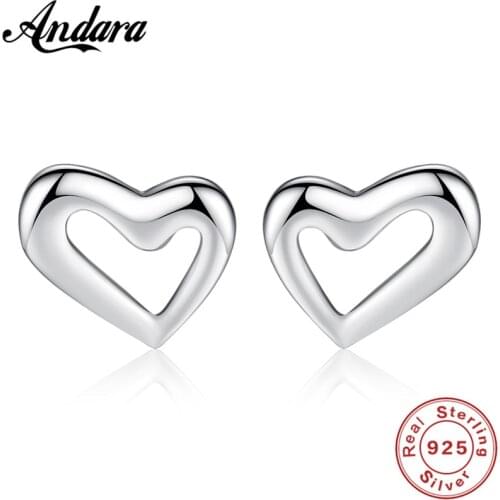 S925 Sterling Silver Ear Studs Love Happiness Silver Ear Ears Girl Birthday Gift Christmas Gifts