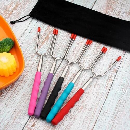 BBQ Skewers Forks 10-34 Inches for Marshmallows Sausages Campfire Fire Pit