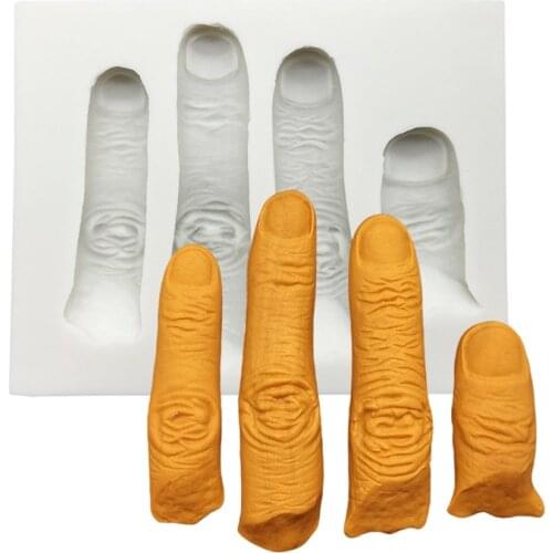 Halloween Finger Silicone Sugarcraft Mold Resin Tools Cupcake Baking Mould Fondant Cake Decorating Tools