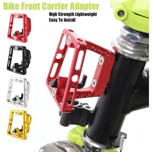 Folding Bicycle Front Frame Adapter Folding Bag Luggage Rack Bracket Bicycle Basket Bicycle Bag Aluminum Alloy Mounting Base