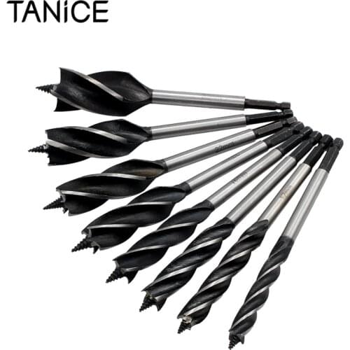 TANiCE 8Pcs Fast Cut Wood Auger Wood Drill Bit Set 10-32 Mm Woodworking Drill Open Hole Reaming Bit For Electric/Bench Drill