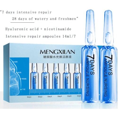 100% Pure Hyaluronic Acid Serum 2ml*7 Anti-Aging Lifting Intense Hydration Non-greasy for Skin Paraben-free face care product