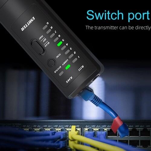 RJ45 RJ11 Network Cable Tester Dual Mode FWT8X Network Wire Line Finder Analyzer Detector Collation Accurate Ethernet Lan Tracer