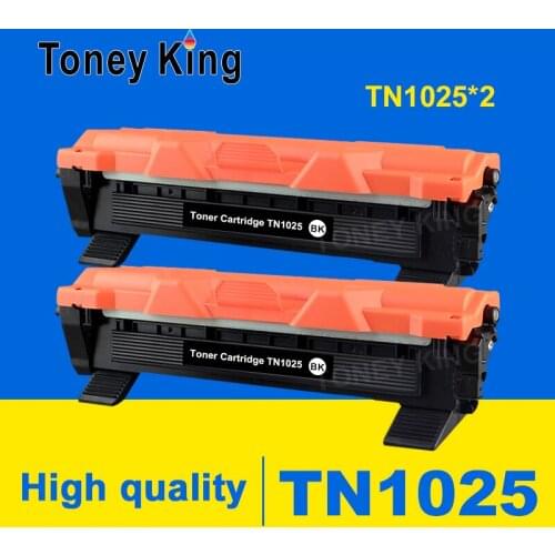 Toney King 2 PCS Toner Cartridge TN1025 Compatible for Brother HL-1110 1112 DCP-1510 1512R MFC-1810 1815 Printer