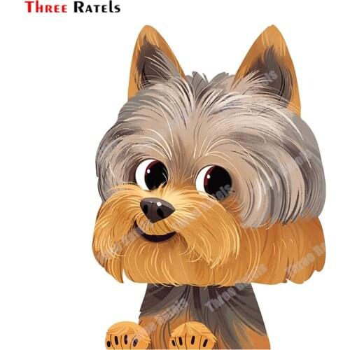 Three Ratels B387 Yorkshire Terrier Waterproof Car Sticker Decal Vinyl Material Auto Accessory Decoration