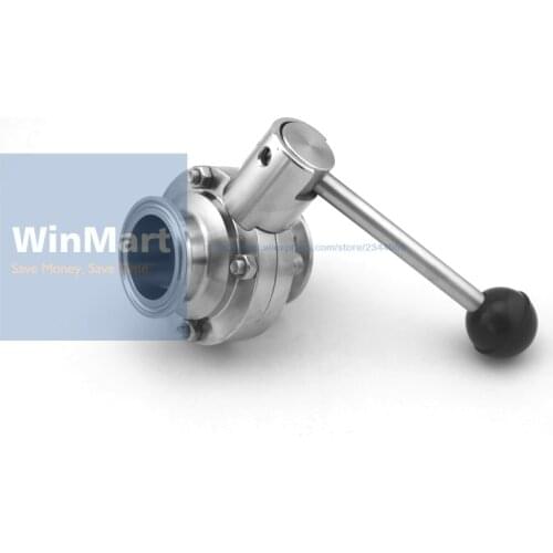 304 Stainless Steel 1-1/2" 38mm SS Sanitary 1.5" Tri Clamp Butterfly Valve Homebrew Beer Dairy Product