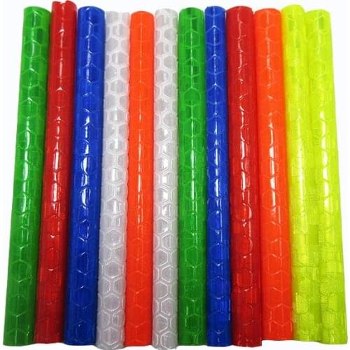 Bike Reflective Wheel Rim Spoke Mount Clip Tube Safety Warning Light Strip Reflector Outdoor for Bicycle 12 Pcs