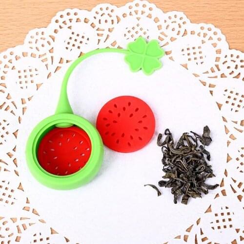1pc Creative Silicone Tea Strainer Watermelon/Sunflower/Dragon Fruit Shape Tea Infuser Tea Bag Teapot Accessory Kitchen Supplies
