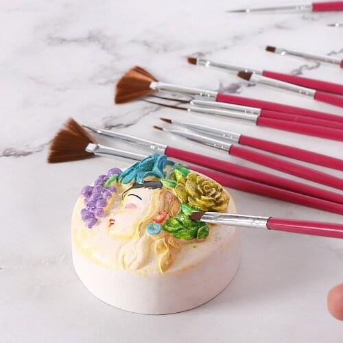 15 Pcs Fondant Cake Brush Set Cake Decorating Painting Brush Pastry Drawing Tool