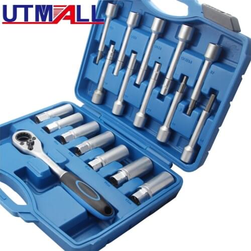 18PCS Steering Hub Suspension Shock Absorber Strut Nut Removal Tool Socket Kit