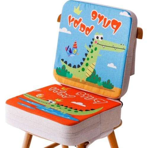 28EC 2 Pcs Toddler High Chair Booster Cartoon Printing Dining Seat Increasing Cushion