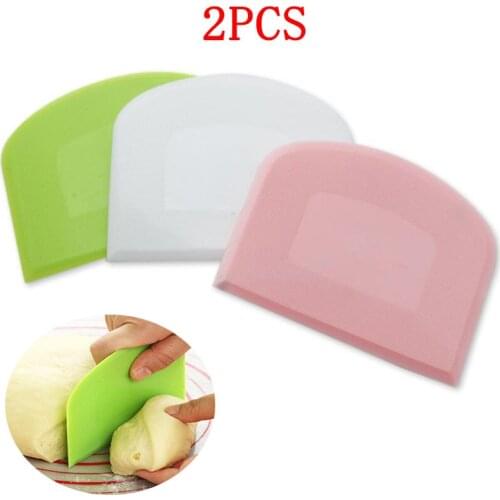 2Pcs/set Dough Scraper Cream Smooth Cake Slicer Spatula Baking Pastry Tools Kitchen Butter Knife Dough Cutter Baking Pastry Tool