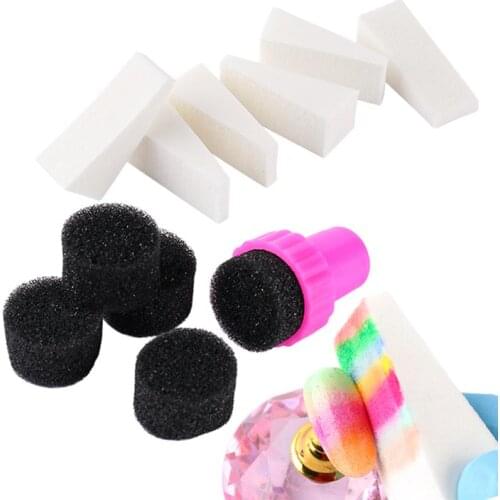 28PCS/1Set Nail Art Tool Set Professional Soft Nail Art Sponge Nail Art Accessories Nail Painting Image Foam DIY Polish Tools