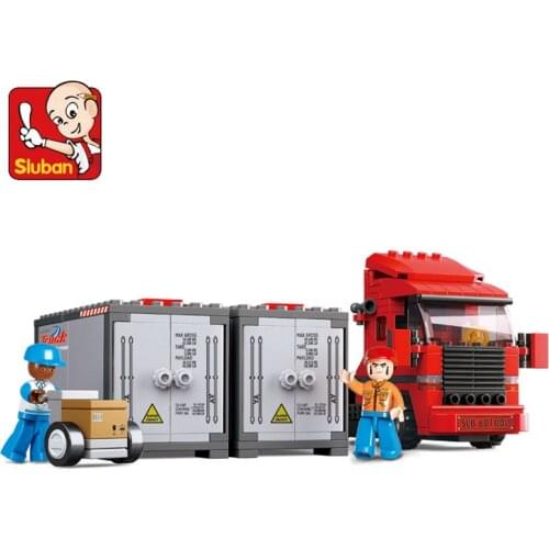 345PCS S Luban 0338 Hatchback Double Drive Transporter Assembled Model Assembled Building Blocks Assembled Toy Gift