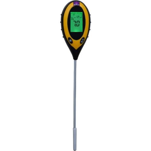 4 In 1 Digital PH Meter Soil Moisture Monitor Temperature Sunlight Tester