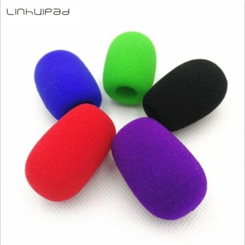 Linhuipad 5Pcs Colorful Foam Microphone windscreens mic windshields foam cover with 11mm hole and 40mm length for PC microphones