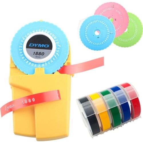 9mm(3/8'') 3D Dymo 1880 Manual Label Maker for Embossing Plastic pvc Label labels for Dymo DIY Manual Label printer type writter
