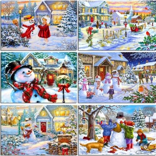 Diamond Painting Mosaic Christmas Santa Claus Full Round Drill Diamond Embroidery Sale Animal Handmade Craft