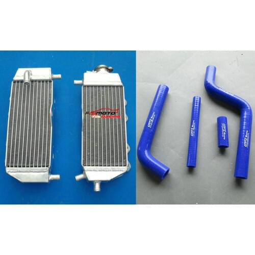 Full Aluminum Radiator + Silicone Hose For 2005-2014 Yamaha YZ125 YZ 125 13 12 10