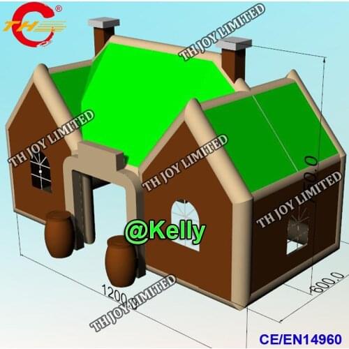Free door shipping outdoor big portable inflatable irish pub with complete printing, blow up Inflatable Bar Inflatable pub tents