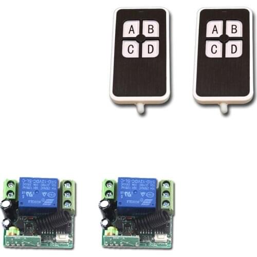 Wireless Remote Control Switch RF Wireless Remote Controller DC 12V 10A Receiver & Transmitter 315Mhz/433Mhz
