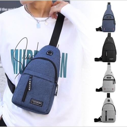 Business Mens Chest Bag Nylon Waterproof Outdoor Leisure Backpack Mens Casual Messenger Bag Sports Small Backpack