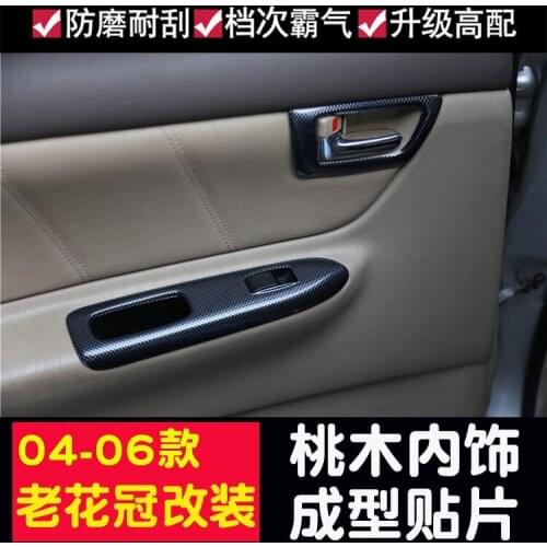 For 04-06 TOYOTA Corolla Peach wood frame Radio Audio Panel Dash Mount Trim Refitting Kit Fascia Face Surround Frame