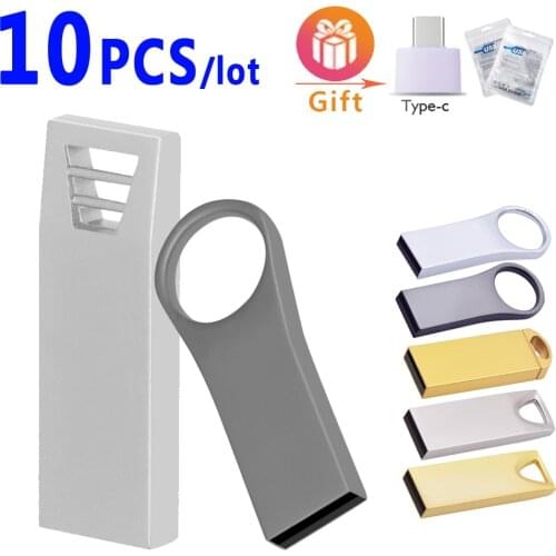 10pcs/lot USB 2.0 flash drive 64GB 32GB 16GB 8GB 4GB pen drive pendrive waterproof colorful u disk memoria cel usb stick gift