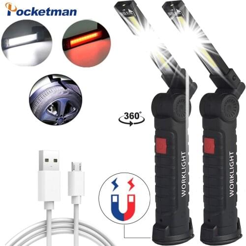 300W Work Light USB Rechargeable 5 modes COB LED flashlight Magnetic Ultra Bright torch lamp waterproof for Camping Car Repair