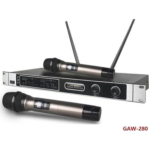 GAW-280 Professional two-channel uhf handheld wireless microphone wireless Gooseneck microphone and teaching microphone