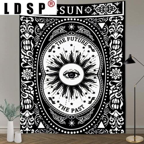 LDSP Tapestry Gothic Style Tarot Card Tapestry Psychic Reading Tapestry Bohemian Sun and Evil Eye Wall Tapestry Dorm Home Decor