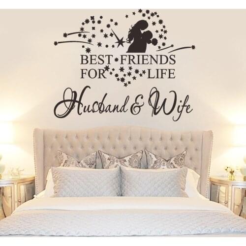 Best Friends for Life Husband&Wife Wall Decal Quote Art Sticker Bedroom Decor