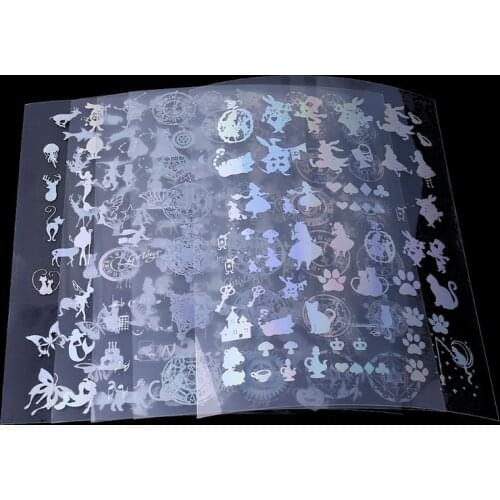 18 Sheets Resin Supplies Kit,Transparent Decorate Stickers for Silicone Resin Molds Resin Craft Supplies