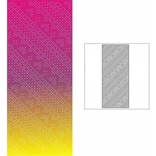 New Slim Spotted Ribbon Background Plate Craft Embossing Mold 2021 Metal Cutting Dies for DIY Scrapbooking Album Card Making